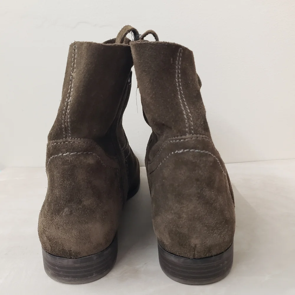 Frye & Co Sarah Shortie 70841 Brown Suede Leather Pull On Size 8.5 - Picture 5 of 11